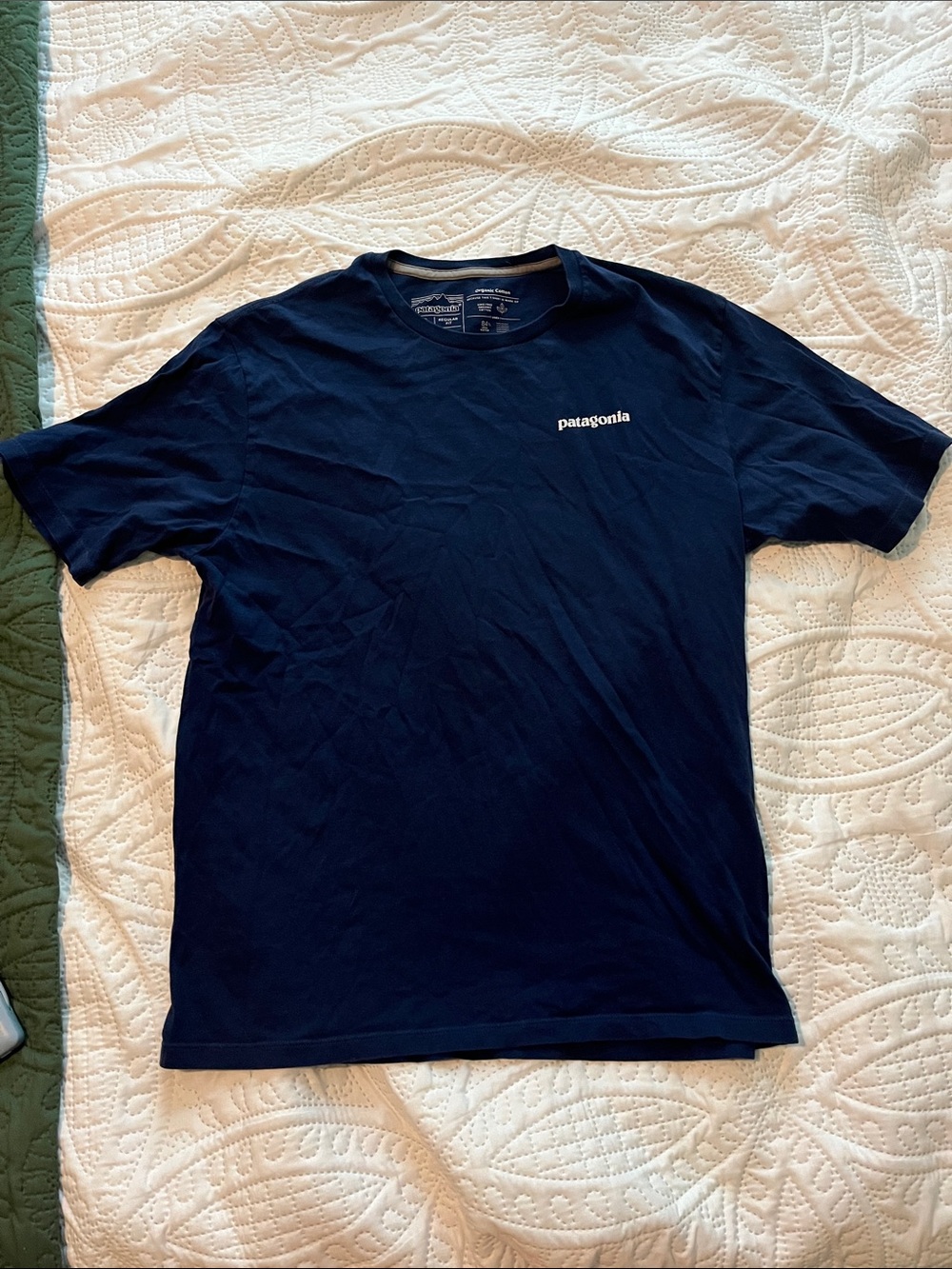 Patagonia Navy Short Sleeve Logo Tee